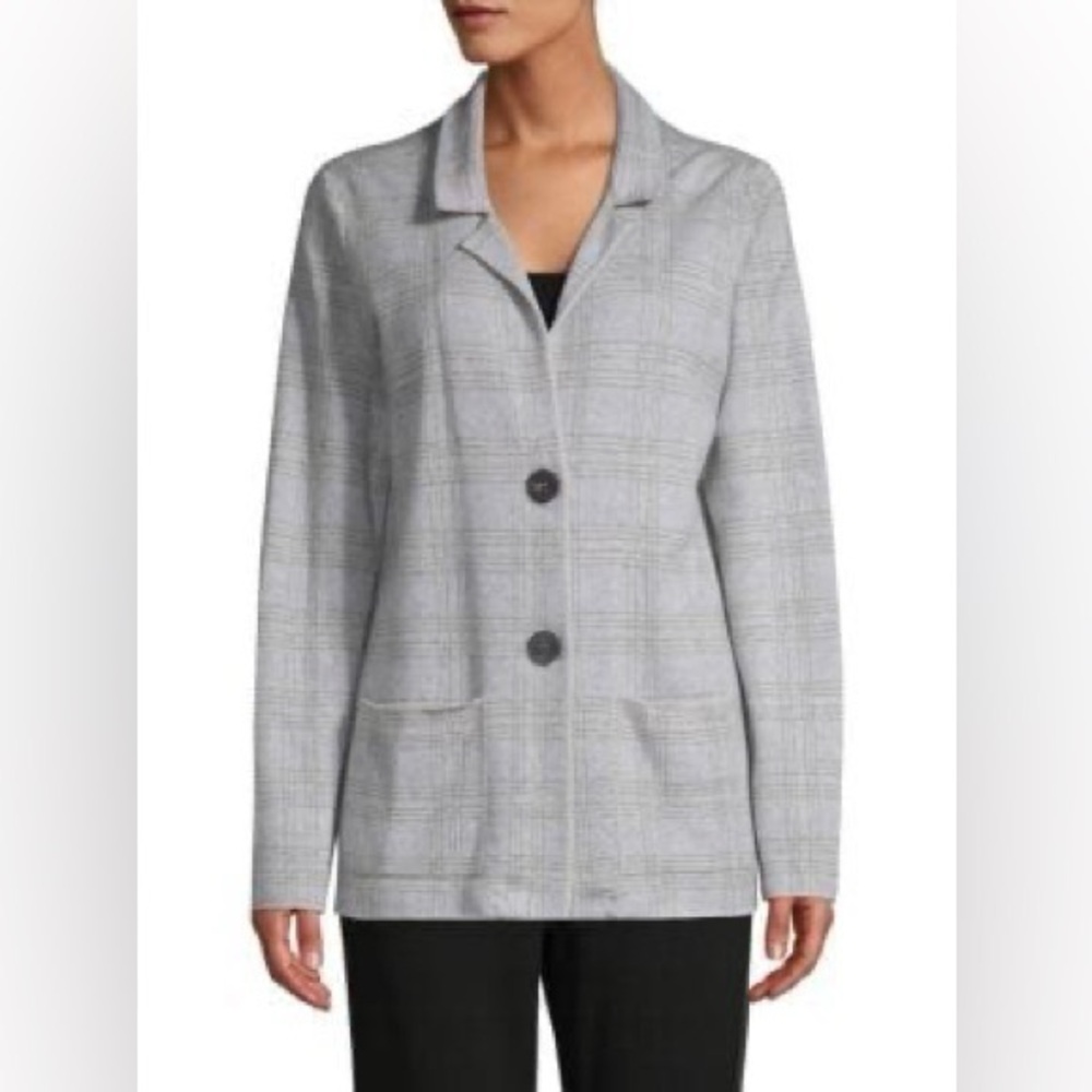 Barbara Lohmann Hommage Glen Plaid Cashmere Jacket size M